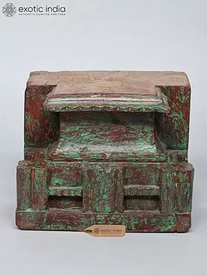 11" Stylized Wooden Pedestal