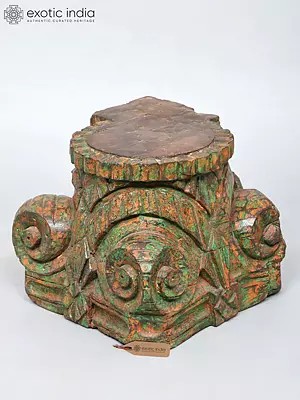 13" Stylized Wooden Pedestal/Base