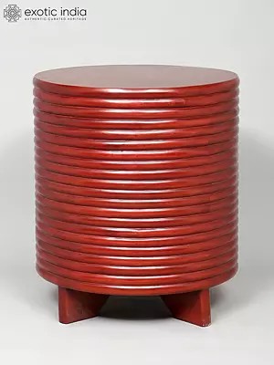 24" Designer Round Table in Wood | Home and Living