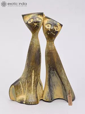 5" Small Decorative Cat Pair | Table Decor