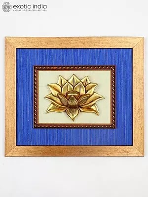 15" Wood Framed Lotus Flower | Wall Hanging