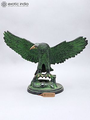 Majestic Brass Eagle Statue with Spread Wings