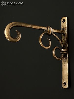 7" Brass Designer Wall Hanging Bracket