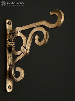 6" Stylish Wall Hanging Bracket in Brass
