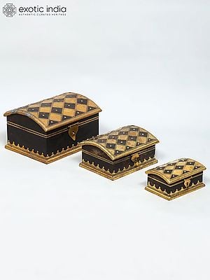 Set of Three Designer Storage Boxes | Made In India