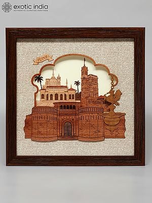10" Pune Monuments | Wood Art Wall Hanging Frame