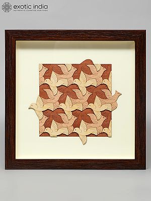 10" Escher Birds | Wood Art Frame | Wall Hanging