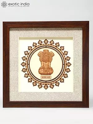 National Emblem of India | Wall Hanging Wood Frame