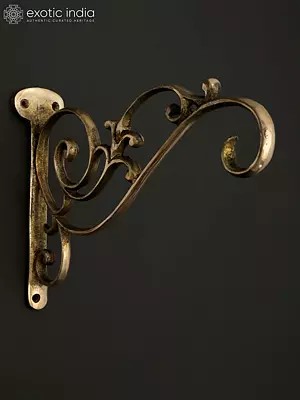 10" Brass Wall Hanging Mount Bracket | Home Decor