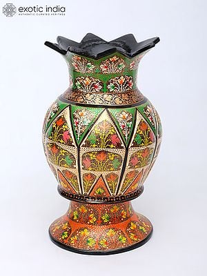 13" Papier Mache Flower Vase | Home Decor