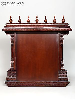 50" Large Temple Design Wood Panel | Wall Hanging