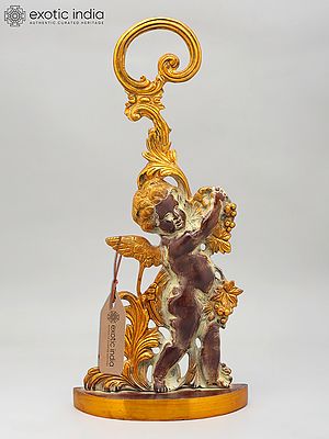 18" Brass Cherub Angel Door Stop | Home Decor