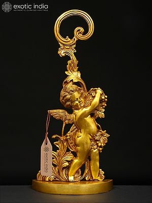 18" Brass Cherub Angel Door Stop | Home Decor
