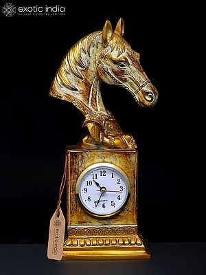 11" Stylized Horse Design Clock | Table Decor