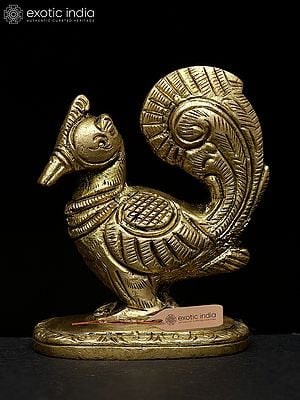 3" Small Decorative Peacock | Brass Statue | Table Decor