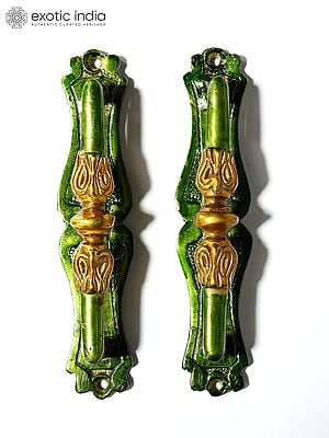 5" Stylish Brass Door Handles in Pair