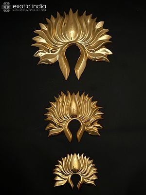 11" Set of Three Lotuses Wall Decor | Home Decor