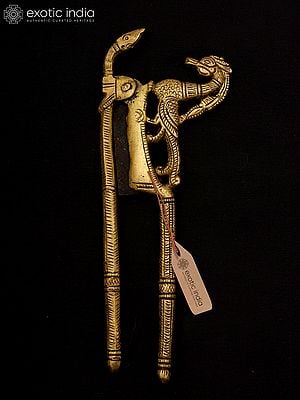 7" Peacock with Snake Design Nut Cracker/Sarota