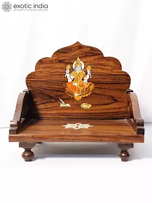 11" Mandasana With Lakshmi Design For Home | Handmade Rosewood Home Decor Item
