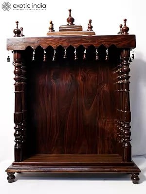 38" Handmade Puja Temple For Home | Handmade Rosewood Home Decor Item