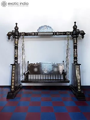 95" Beautiful Swing For Garden Area With Inlay Work | Handmade Rosewood Home and Garden Decor Item | Shipped by Sea