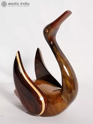 12" Decorative Wood Duck For Home | Handmade Rosewood Home Decor Item