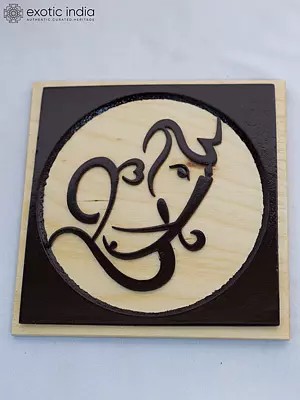 6" Wood Wall Art Of Lord Ganesha | Handmade Rosewood Home Decor Item