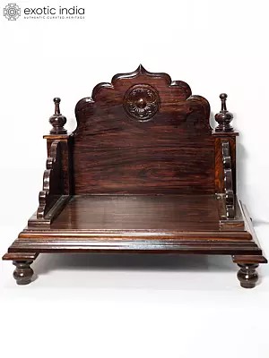 19" Wood Carved Mandasana For Home | Handmade Rosewood Home Decor Item