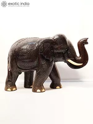 22" Beautiful Elephant Sculpture | Handmade Rosewood Figurine