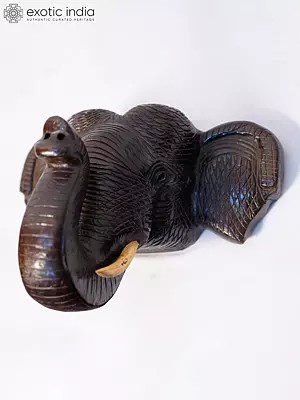 12" Handmade Wall Hanging Head Of Elephant | Handmade Rosewood Figurine