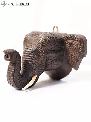 9" Decorative Elephant Head For Wall | Handmade Rosewood Figurine