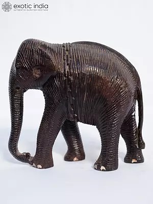 6" The Standing Calm Elephant for Home and Gifting | Handmade Rosewood Figurine