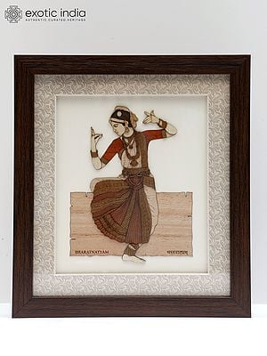 Bharatanatyam - Indian Classical Dance | Wood Carved Frame | Wall Hanging