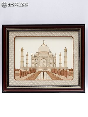 Taj Mahal | Wood Carved Frame | Wall Hanging