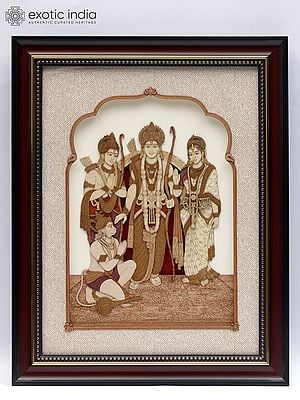 Shri Ram Darbar | Wood Carved Frame | Wall Hanging