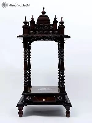 44" Designer Wooden Temple with Drawer