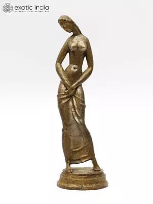 8" Modesty Bronze Sculpture | Handcrafted Table Decor