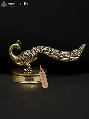 2" Small Superfine Peacock Figurine | Brass Statue | Table Decor