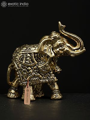 1" Small Elephant Figurine | Brass Statue | Table Decor