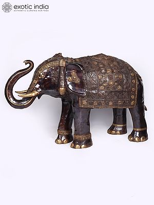 81" The Ornamental Maharaja’s Elephant | Huge Size Decorative Brass Statue