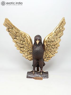 39" Large Majestic Golden-Winged Eagle | Brass Statue | Home Decor