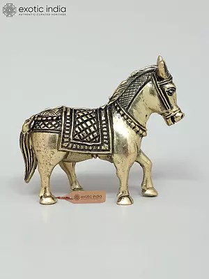 2" Small Superfine Pony Horse Figurine | Brass Statue | Table Decor