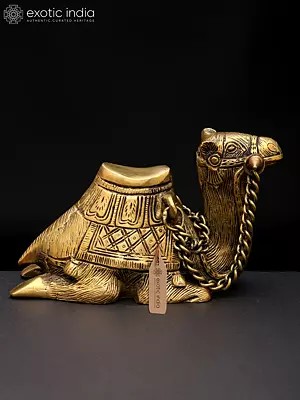 6" Sitting Camel Figurine | Table Decor | Brass Statue