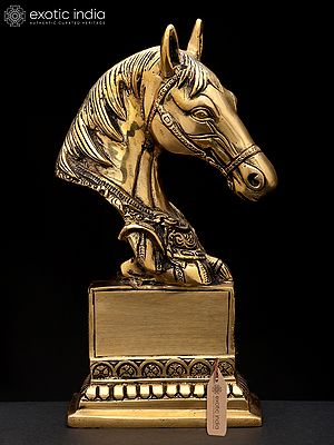 9" Stylized Horse Figurine | Table Decor Piece | Brass Statue