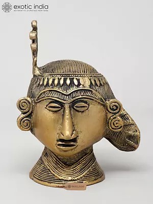 5" Small Decorative Tribal Lady Head | Table Decor