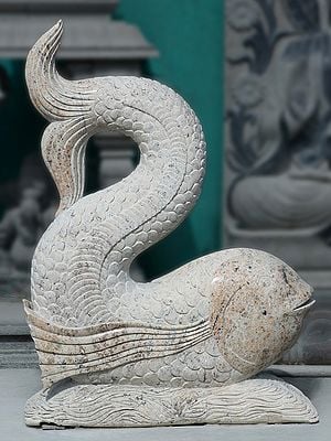 56" The Floating Fishes - Pair | Large Granite Stone Sculpture