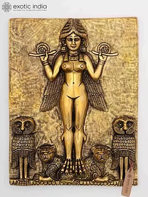 10" Burney Relief - The Queen of The Night | Wall Hanging Brass Statue