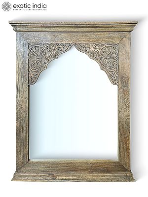 48" Vintage Look Hand Carved Wooden Wall Mirror Frame For Home