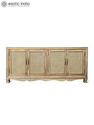 71" Large Aesthetic Sideboard With Four Door Cabinet For Home