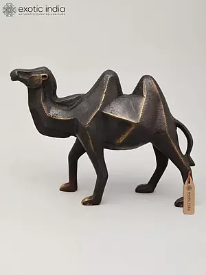 9" Stylized Brass Camel | Table Decor